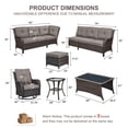 thumbnail image 5 of Bellefurn 7 Piece Outdoor Wicker Patio Furniture Set with Swivel Rocking Chairs,Outdoor Sectional Sofa Set L-Shaped Sectional Sofa with Ottomans,Rattan Conversation Set for Backyard Porch Garden, 5 of 11