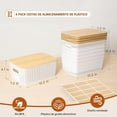 thumbnail image 4 of 6 Caja de Almacenamiento de Plástico, Cajas Organizadoras con Tapa, Con Etiqueta 15pcs, Pequeños Contenedores Apilables, para Organizar Estantes Cajones Escritorio Armario Oficina Cocina, 4 of 8