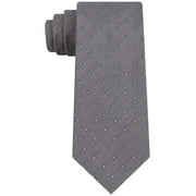 Kenneth Cole Reaction Mens Slim Circle Dot Tie, Black, One Size