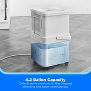 Midea Cube 50-Pint Smart Dehumidifier with Built-In Pump, ENERGY STAR®, Covers up to 4,500 Sq. Ft., White, MAD50PS1QWT-A