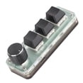 thumbnail image 3 of Home Electronics 3 Key Small Keypad, 3 Key USB Mechanical Keyboard with Knob for DIY Programming, 3 of 7