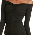 thumbnail image 6 of Gamivast Off The Shoulder Dress for Women Mini Dress Off Shoulder Long Sleeve Bodycon Dress Ruched Drawstring Front Party Clubwear, 6 of 7