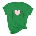 thumbnail image 5 of ICHUANYI Womens Valentine's Day Love Print Short Sleeve T-shirt Top Short Sleeve Crew Neck Top Shirt Fashion Clothing, 5 of 5