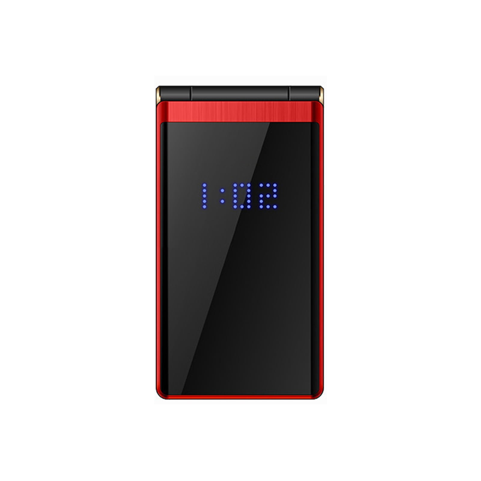 Xinyolin 1 Set M2 Handphone Flip Celular Dual-SIM Dual-Standby Large Screen Long Standby Time EU Plug Caller ID Number Elderly Mobile Phone for Home