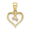 thumbnail image 3 of Quality Gold 10C1435 10K Yellow Gold CZ Heart Pendant, 3 of 7