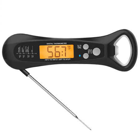 

Meat Thermometer Digital Instant Read Food Thermometer for Cooking Food Thermometer for Kitchen Grilling BBQ Black