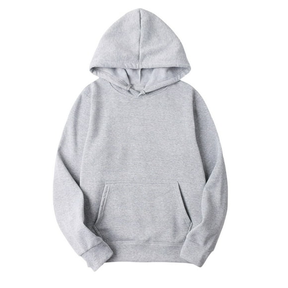 Fartey Womens Oversized Hoodies Casual Long Sleeve Sweatshirts Fashion Solid Color Hooded Pullover Loose Fit Drop Shoulder Sweatshirts Fall Tops 2024 with Pockets Gray S-3XL