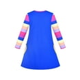 thumbnail image 2 of Girls Dress Blue Long Sleeve Heart Pocket Striped Casual Cotton 7 Years, 2 of 6