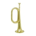 thumbnail image 1 of Maoww Brass Cavalry Trumpet Bugle Music Instrument Intellectual Developmental Vocal Toys Horn for Scouting Beginners Adults Gold, 1 of 9