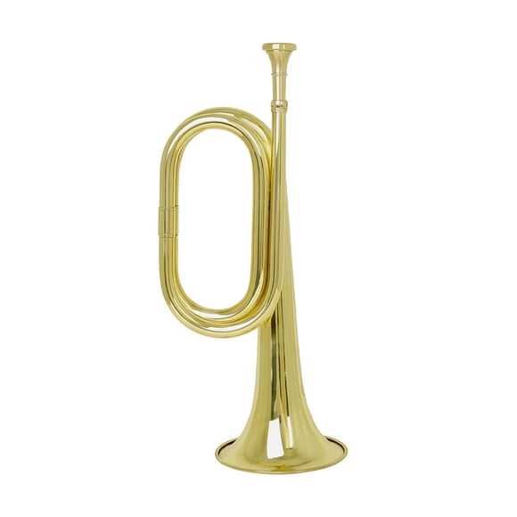 Sonducket Trompeta de caballería de latón Instrumento de música de cobre Cuerno de juguetes vocales de desarrollo con boquilla para adultos de Type2 NO2