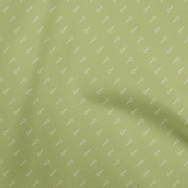 oneOone Tissu Jersey Coton Vert Clair Minimal Rétro Matériau de Robe Tissu Imprimé au Mètre 58 Pouces de Large