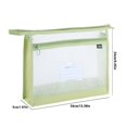 thumbnail image 3 of Clearance! New Transparent Double Layer Nylon Handbag for Subject Classification Exam Paper Storage Mesh Document Bag Office&Craft&Stationery,Red, 3 of 9