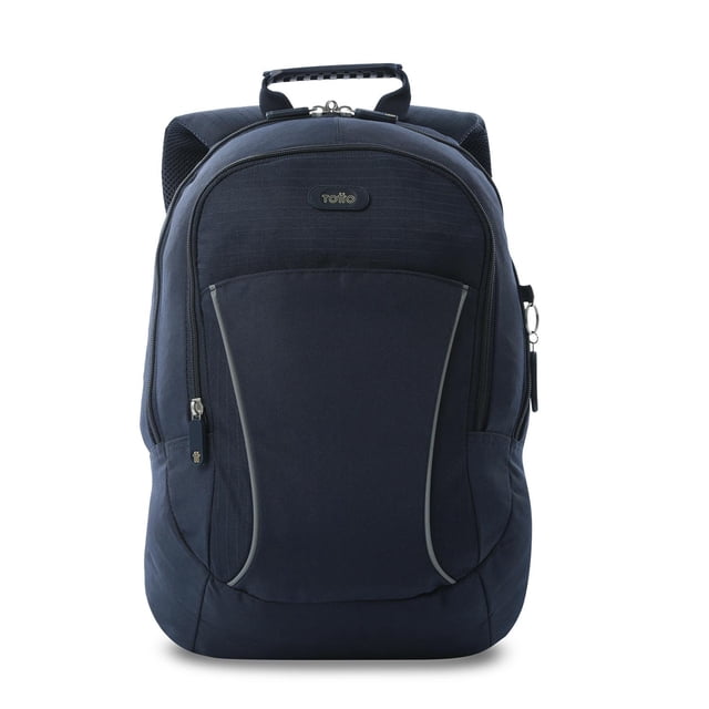 TOTTO Mochila Ergonómica Grande Porta Laptop 14 con Bolsillo Secreto | Escuela - Oficina - Viaje | 2 azul G