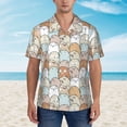 thumbnail image 2 of Balery Lovely Bear Camisas hawaianas de manga corta para hombre, camisas playeras de corte holgado, camisas de vacaciones con botones,XX-Large, 2 of 7