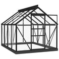 thumbnail image 4 of vidaXL Glass Greenhouse Anthracite Aluminum Plant Nursery Shed Multi Sizes, 4 of 12