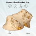 thumbnail image 5 of Kll Retro Hand Drawn Honey Bees And Sunflowers Bucket Hat For Women Men Packable Travel Beach Sun Hat Outdoor Rave Accessories Reflective Fisherman Cap, 5 of 9