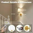 thumbnail image 6 of Wall Lights Battery Operated Wall Sconces Set of 2,Gold Wireless Wall Sconces with Remote,9 Colors Modes Rechargeable Wall lamp for Bedroom Living Room, 6 of 8