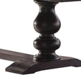 thumbnail image 3 of Benjara 95-123" Dining Table- 2 Extension Leaves- Turned- Antique Black Wood, 3 of 7