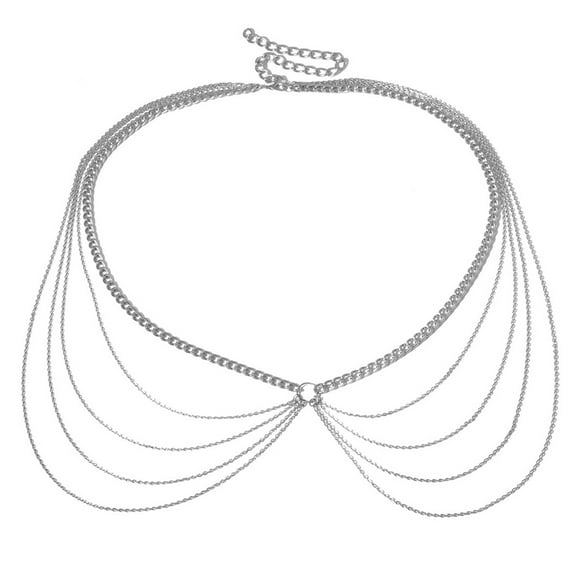 Multi Layer Waist Belly Chain Belt for Women Alloy Long Decor Chain Dancing Bikini Party Body Accessories