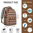 thumbnail image 6 of Boho Print School Backpack - Stylish Tribal Design, 17 Inch Laptop Compartment, Spacious & Durable, Campus Must-Have, 6 of 6