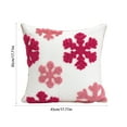 thumbnail image 3 of Twfbrm 18 x 18 Inch Christmas Embroideried Pillowcase,Christmas Cushion Cover Holiday Falling Snowflake Cotton Linen Throw Pillow Cover Cushion Home Sofa Bed Car Decorative Clearance, 3 of 6