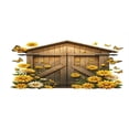 thumbnail image 4 of Ambesonne Rustic Ceramic Coffee Mug, Barn Cottage Summer Flowers, 11 oz, Earth Yellow and Cocoa, 4 of 4