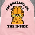 thumbnail image 3 of Garfield - Smiling On The Inside - Toddler And Youth Girls Raglan Graphic T-Shirt, 3 of 5