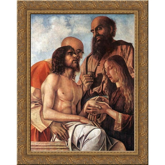 Piet? 20x24 Gold Ornate Wood Framed Canvas Art by Bellini, Giovanni