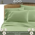 thumbnail image 2 of California King 6-PC Sheet Set 600-TC 100% Egyptian Cotton, 19" Deep Pockets - Sage, 2 of 7