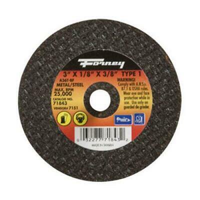 

2PK Forney Industries 71843 Metal Cutting Wheel 3 x1/8 x 3/8 25500 RPM