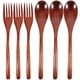 thumbnail image 1 of 6 tenedores y cucharas de madera para mesa de madera, para pastel, cena y más., 1 of 8