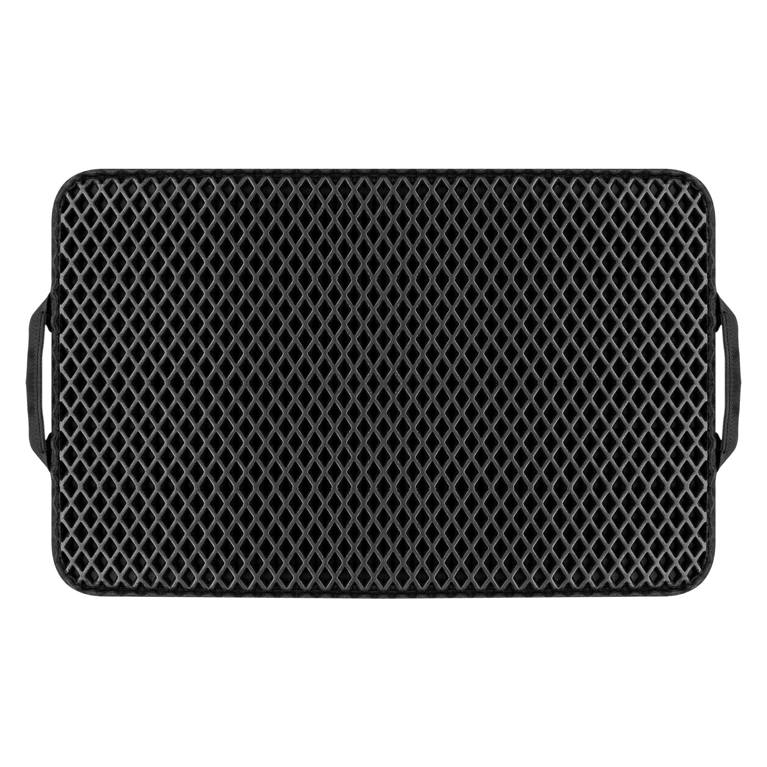 Pefilos Double Layer Anti Tracking Waterproof Cat Litter Trapping Mat Black Pefilos Double Layer Anti Tracking Waterproof Cat Litter Trapping Mat Black