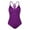 Wine Berry, variant on Hilor Womens One Piece V Neck Bathing Suits Strappy Back swimsuits Tummy Control Swimwear