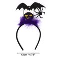 thumbnail image 3 of Ofertas Únicas 1 Pc Diadema Clásica con Patrón de Murciélagos para Halloween 4.72" Diámetro Negro Púrpura, 3 of 6