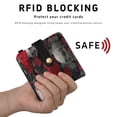 thumbnail image 4 of Small Wallet For Women Bifold Leather Pocket Coin Credit Card Holder With RFID Blocking Skulls&red Roses, 4 of 6