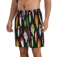 thumbnail image 2 of Susaid Colorful Fishing Lures Print Men's Swim Trunks Hawaiian Bathing Mesh Lining Suit Swimsuits Beach Shorts with Pockets-Large, 2 of 6