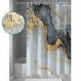 thumbnail image 3 of 60x72 Inch Shower Curtains for Bathroom Grey White Marble Fabric Bath Curtain Decor Ink Painting Abstract Modern Waterproof Restroom Curtains Shower Set Accessories with 12 Hooks 60 Inch, 3 of 6