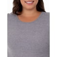 thumbnail image 3 of Fit for Me by Fruit of the Loom Women's Plus Size Waffle Thermal Underwear Crew Top, 3 of 5
