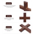 thumbnail image 2 of 1Set Decorative Wooden Cross Solid Wood Cross Craft Christian Cross Pendant, 2 of 7