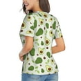 thumbnail image 2 of Goofa Green Avocado Pattern Women's Slim-Fit Short-Sleeve V-Neck T-Shirt,Classic-Fit Short-Sleeve V-Neck T-Shirt-Medium, 2 of 5
