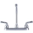 thumbnail image 3 of Dura Faucet Faucet DF-PK210C-CP Classical Series; Used For Kitchen; Single Piece 8 Inch Deck Mount; 10 Inch Hi-Rise Classical Spout; 2 Teapot Classical Handle; Chrome Plated/Plastic Body/Brass Spout, 3 of 5