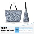 thumbnail image 4 of Daiia Paisley4 Beach Travel Bag - Water-Resistant Beach Bag, Lightweight Tote with 7 Pockets for Women and Men - Gym,Pool,Camping,Reusable Grocery Bag, 4 of 7