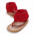 thumbnail image 4 of Ruyang Open Toe Sandals for Baby Girls Fringe Soft Rubber Sole Walker Crib Shoes Summer Lightweight First Walking Shoes, 4 of 6