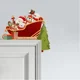 thumbnail image 1 of Adorno de marco de puerta de Navidad Adornos navideños de madera de Papá Noel Feliz Año Nuevo 2025 Marco de puerta Adorno de madera Decoración navideña, 1 of 5