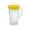 Yellow, variant on Cold Brew Pitcher, Large Capacity Beverage Jug, Transparent Plastic Drink Dispenser For Iced Tea Coffee And Juice, Home Kitchen Office Use With Push Lid And Sturdy Handle