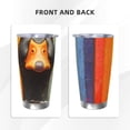 thumbnail image 3 of Lsque Colorful Painted Duck Pattern 20oz Car Cup with Lid and Straw, Insulated Coffee Cup with Straw Topper, Spill Proof Travel Coffee Mug, Stainless Steel Tumble-Straw Two-piece Set, 3 of 8