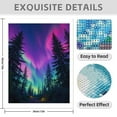 thumbnail image 3 of Diamond Art Kit for Adults, Northern Lights Forest Night Sky Diamond Painting for Adults Beginners, 5D DIY Diamond Art Painting Kits, Colorful Diamond Painting Craft for Home Decor 12x16, 3 of 7