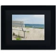 thumbnail image 1 of Trademark Fine Art "Beach on Long Island Sound" Canvas Art by Lois Bryan, Black Mat, Black Frame, 1 of 1