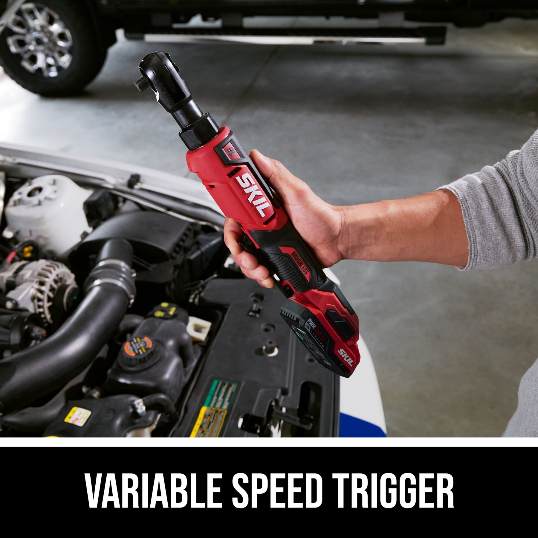 SKIL PWRCORE 12™ Brushless 12V 3/8 In. Ratchet Wrench with 2.0 Ah USB-C and 20W PD charger-RW5763A-11