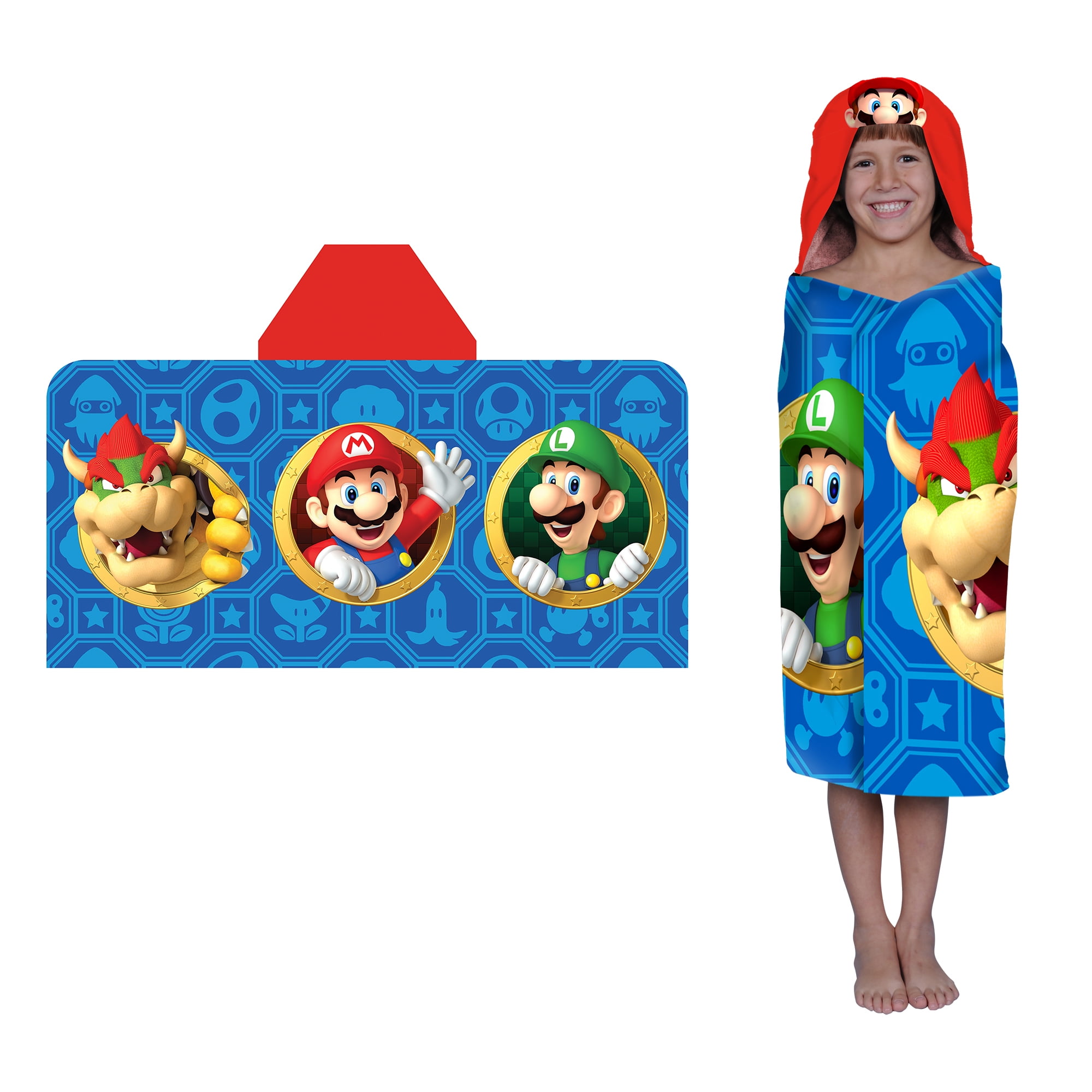 super mario hooded towel
